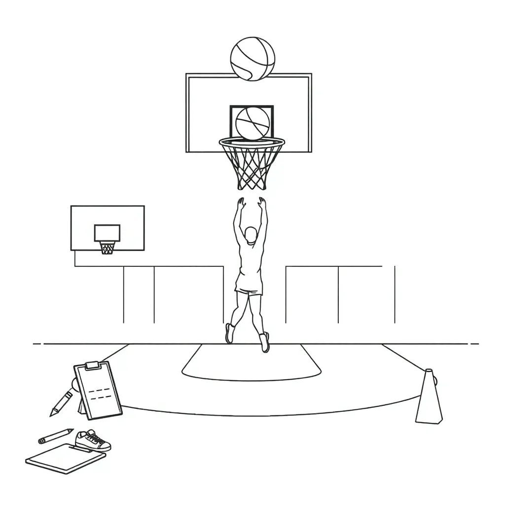 Basketball free-throw illustration