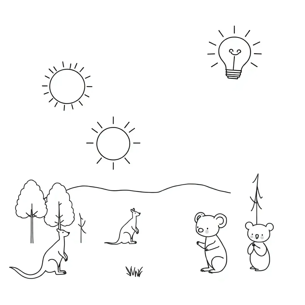 A torch shining light and creating a shadow