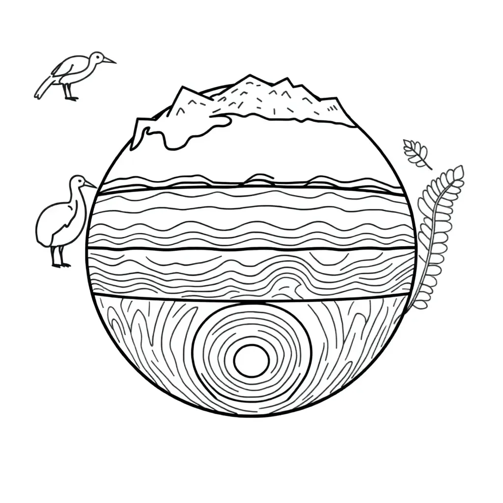 Earth layers diagram illustration
