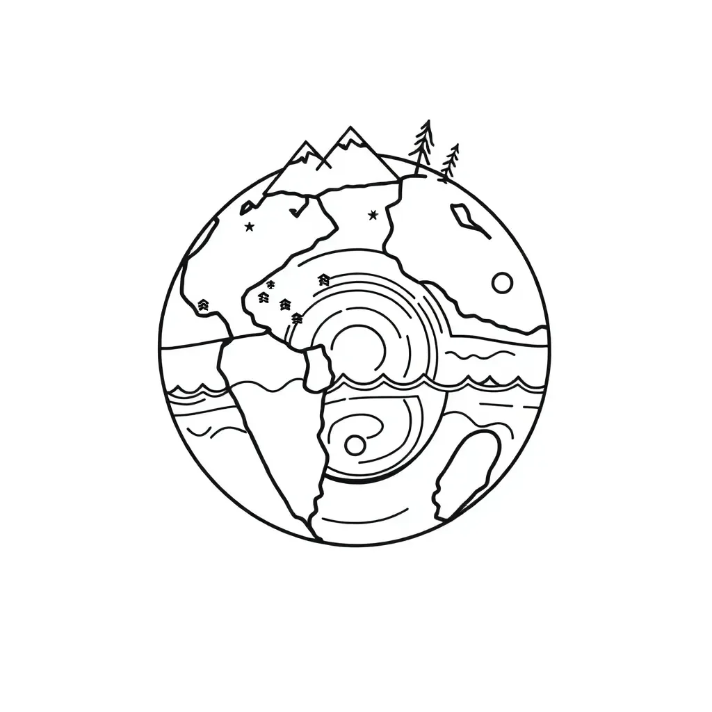 Earth layers diagram illustration
