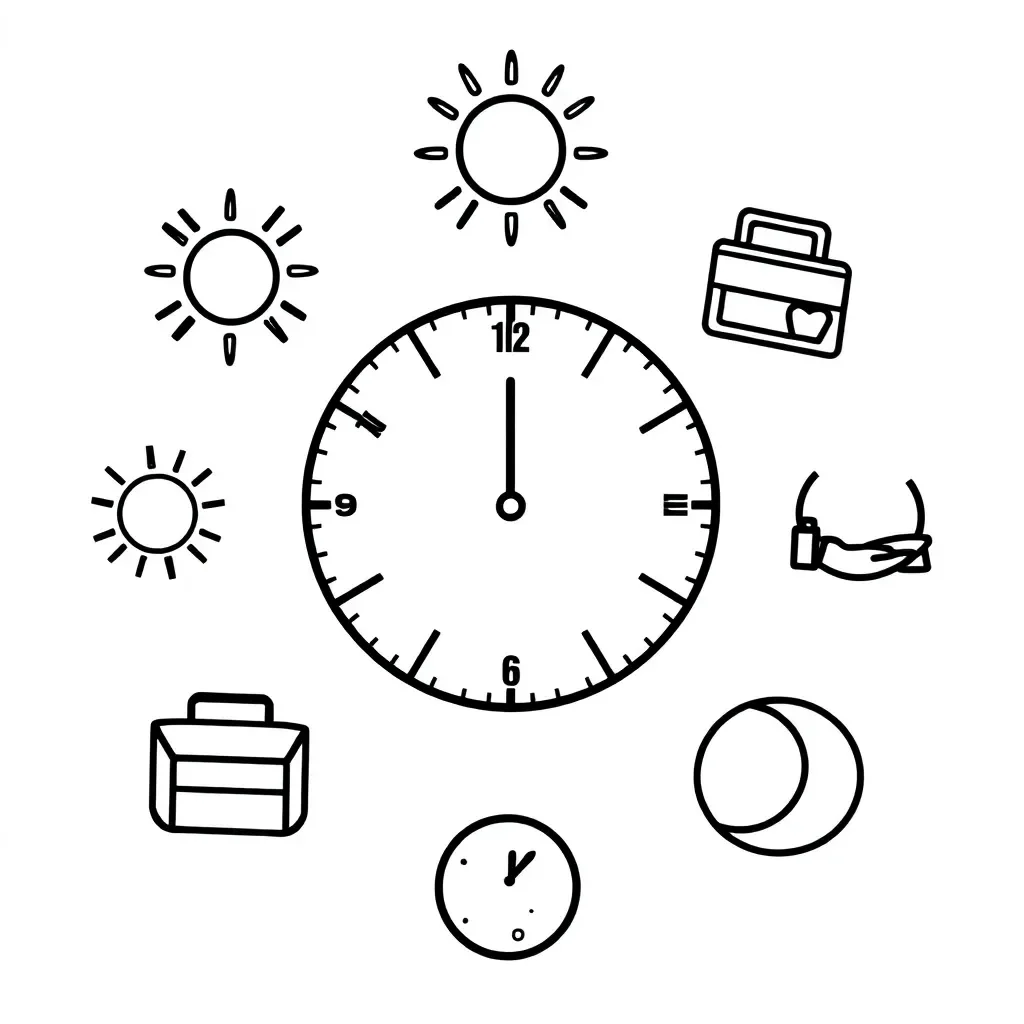 Analogue clock illustration