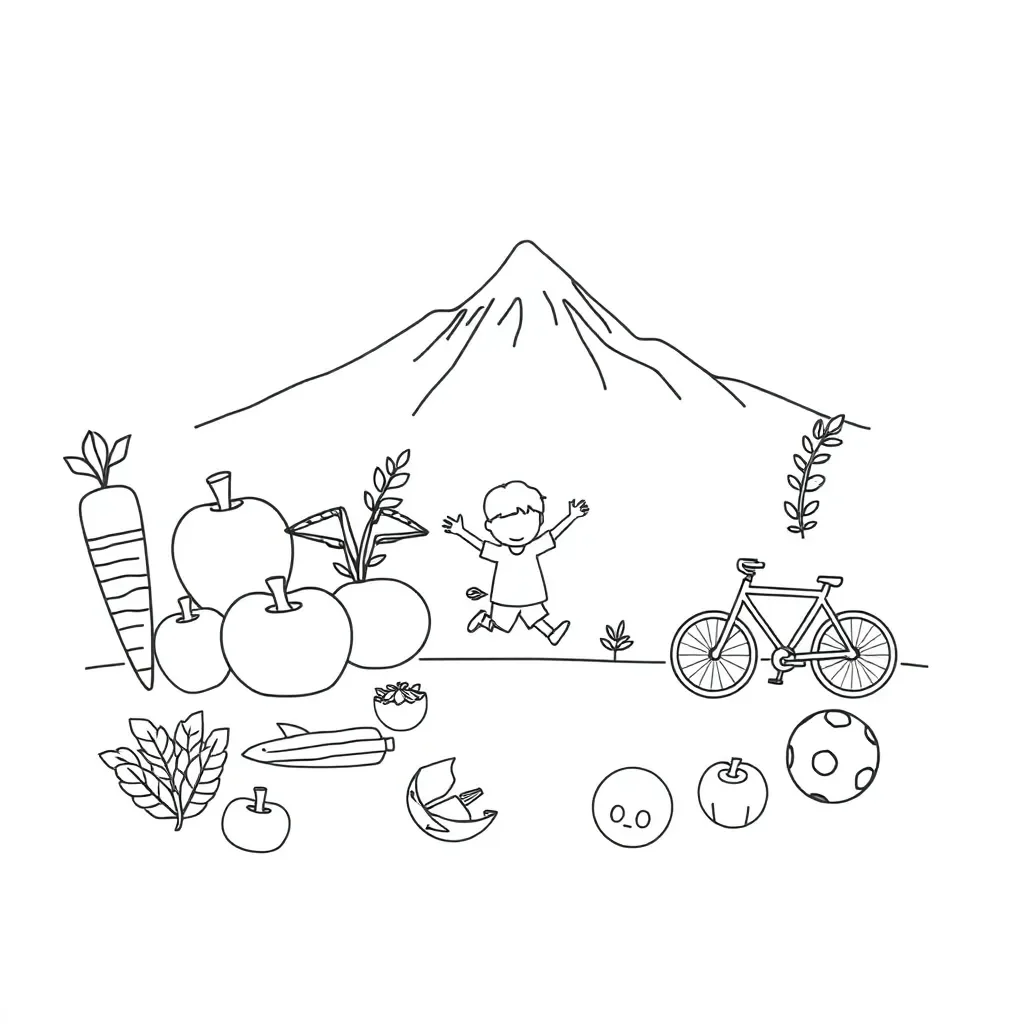 Healthy habits illustration