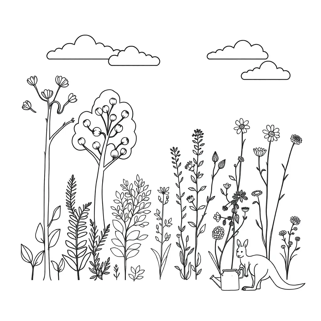 Plant with sunlight illustration