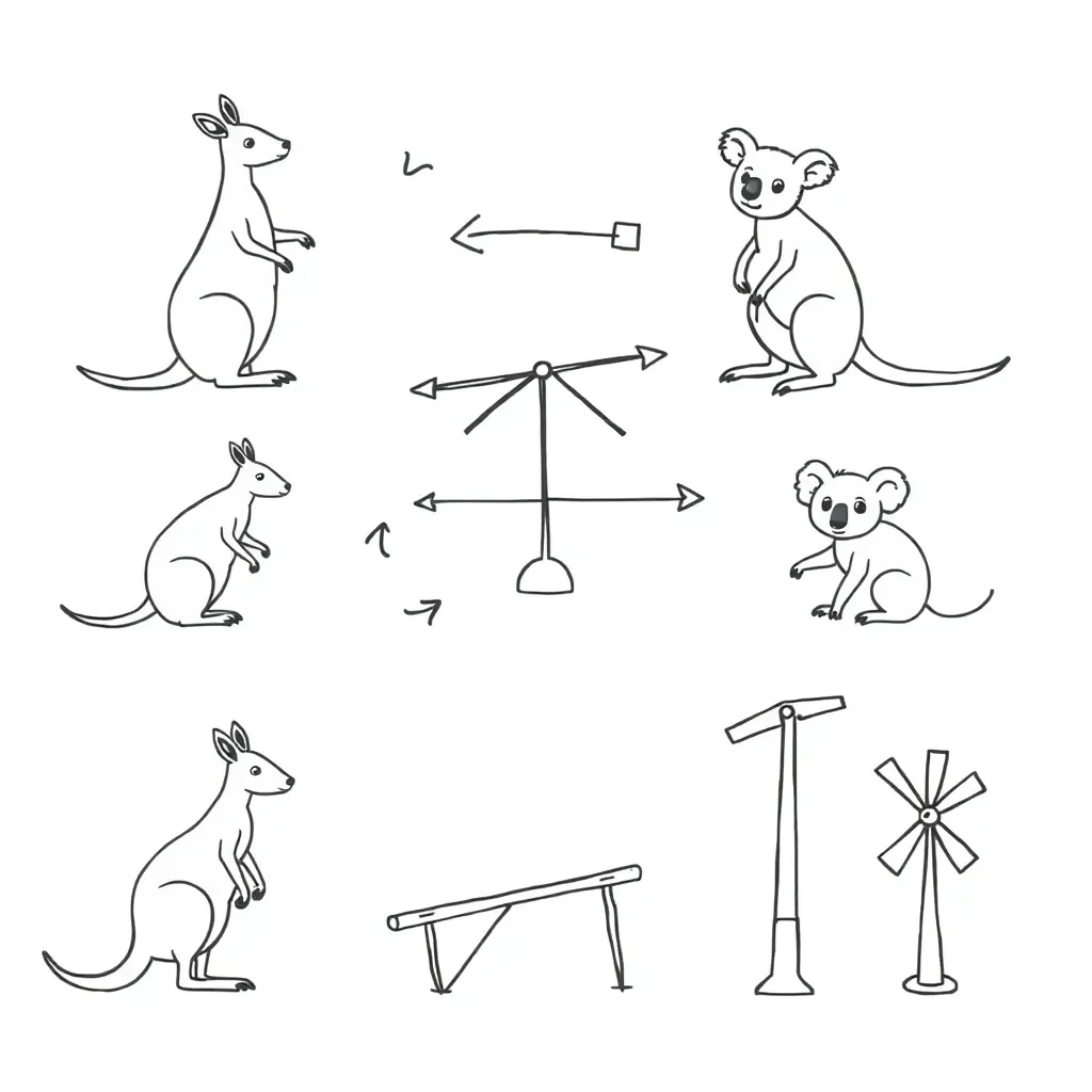 Forces worksheet illustration