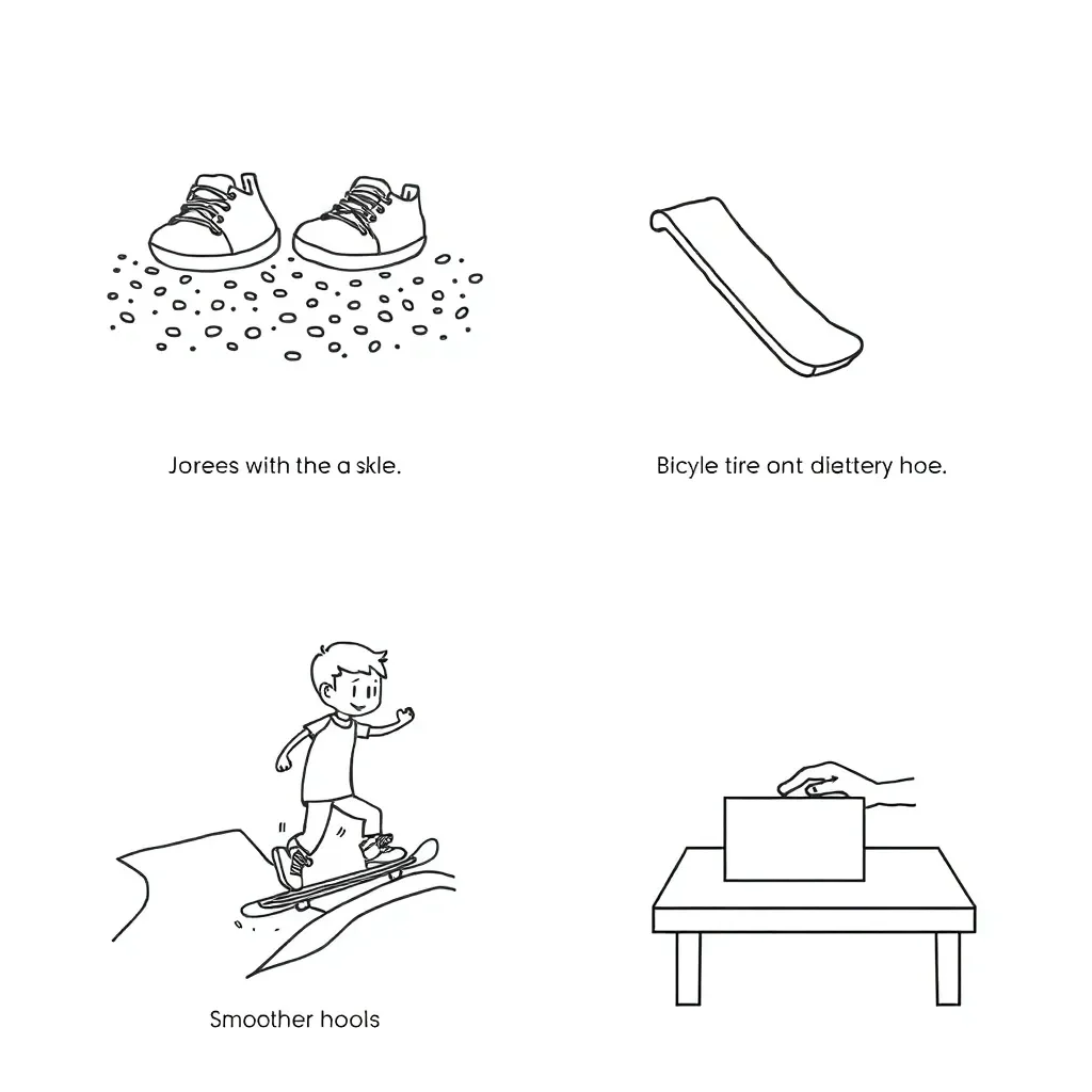 Friction illustration showing surfaces rubbing together