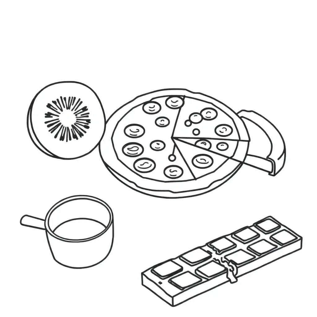 Fractions in everyday life illustration