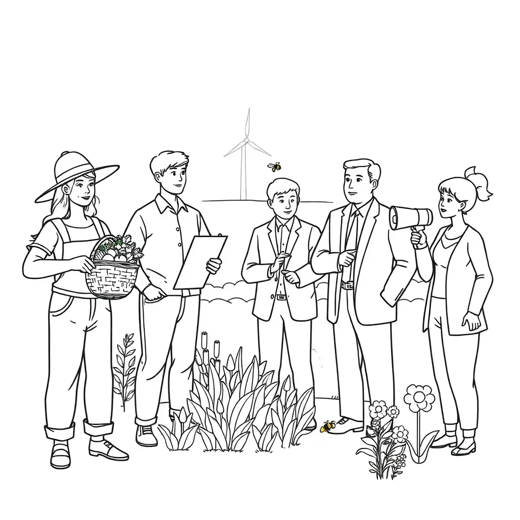 Sustainable farming illustration