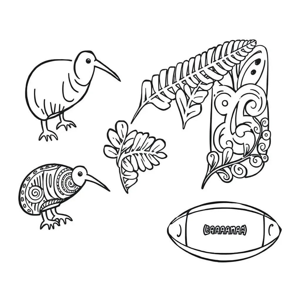 Famous Kiwis illustration