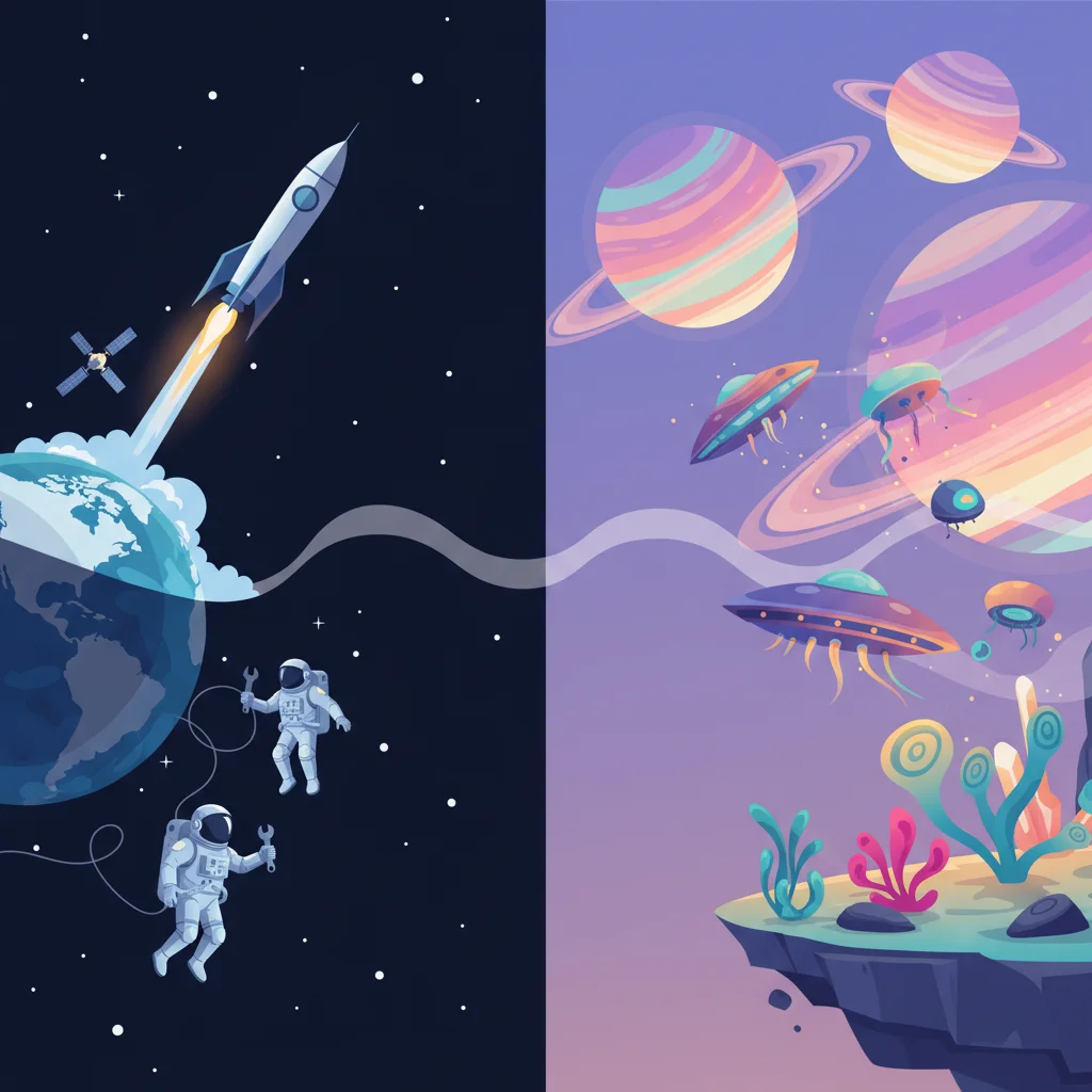 Real Space vs. Star Wars Space
