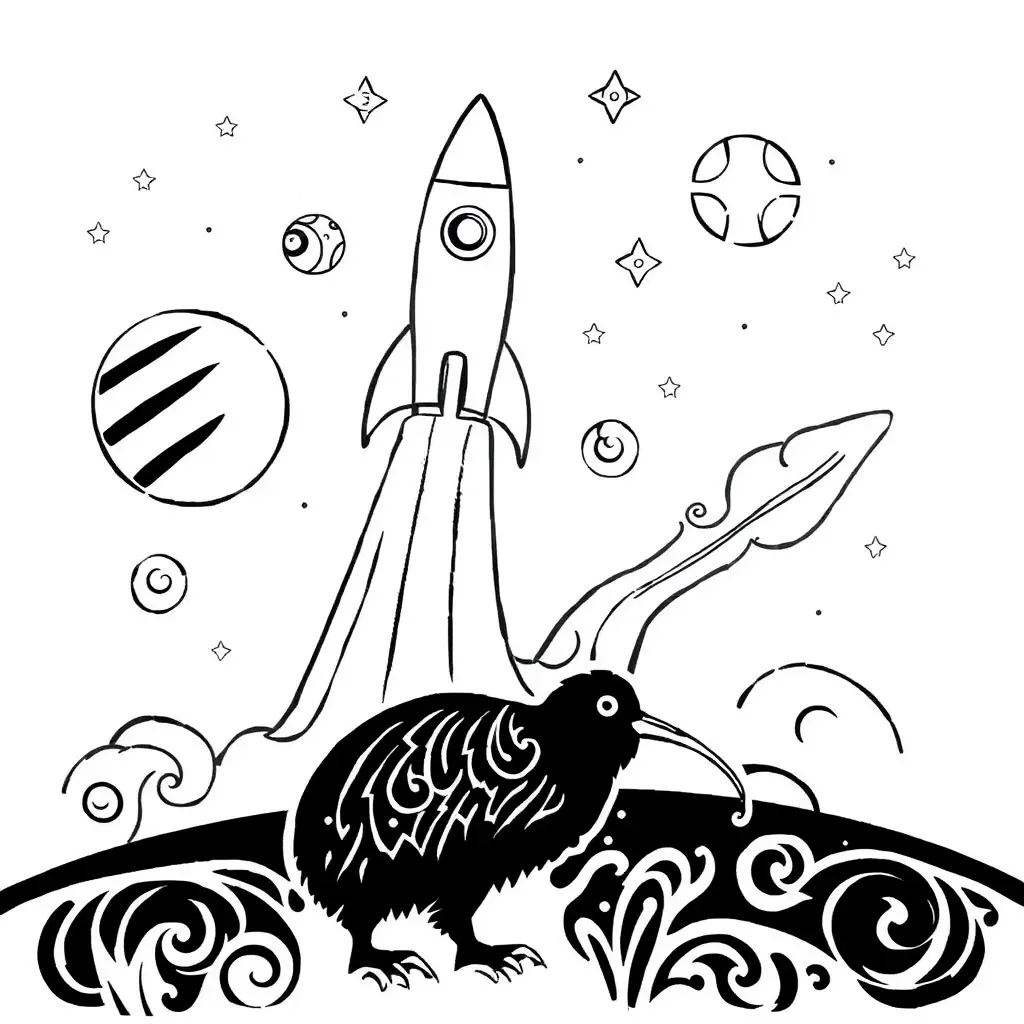 Rocket launching into space