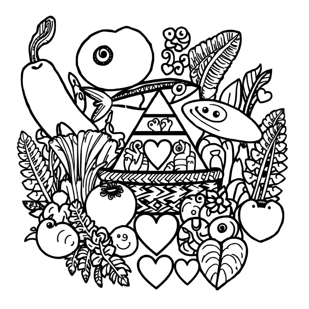 Nutrition and healthy food illustration