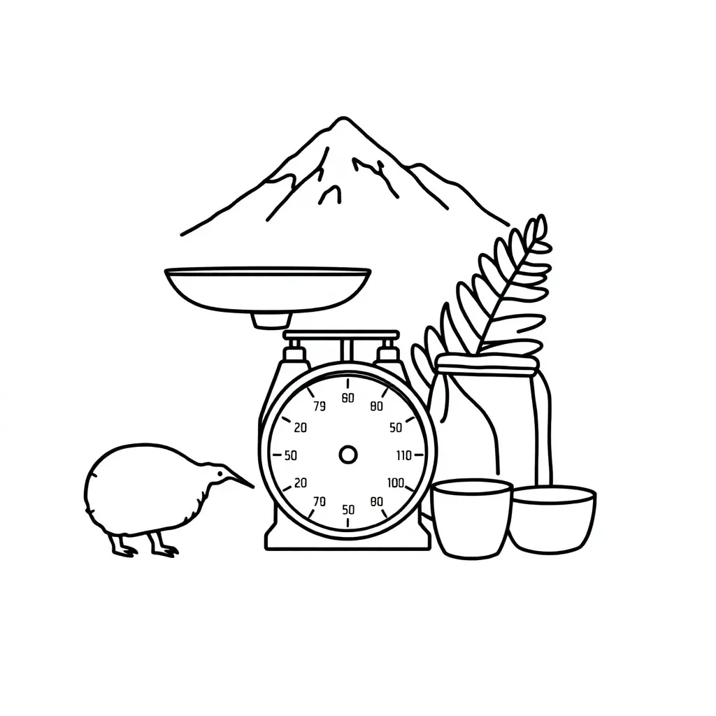 Scales and weights illustration