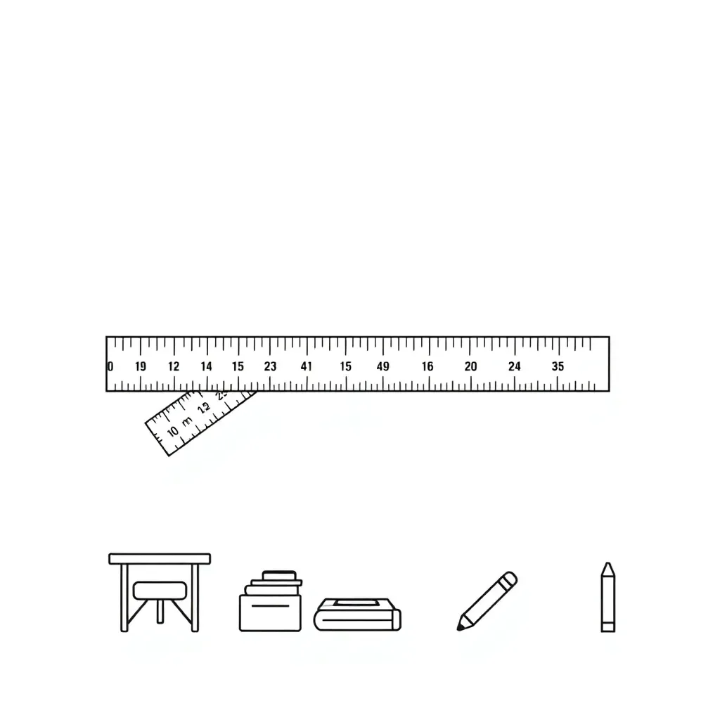 Ruler and measuring tape illustration