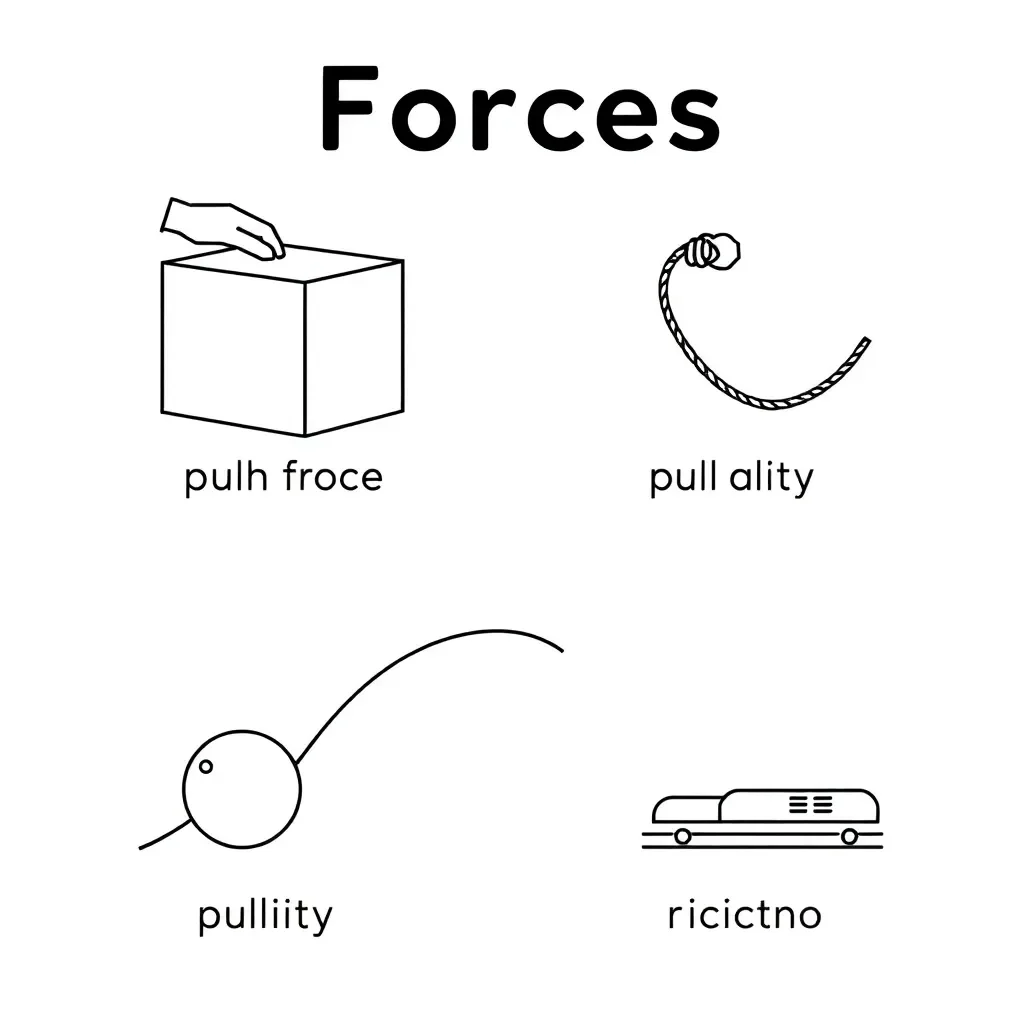 Forces and motion illustration