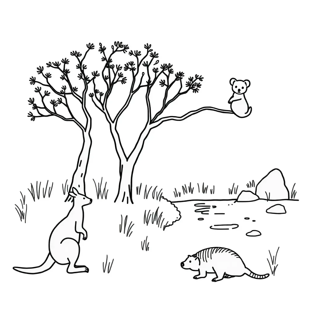 Fun grammar worksheet illustration