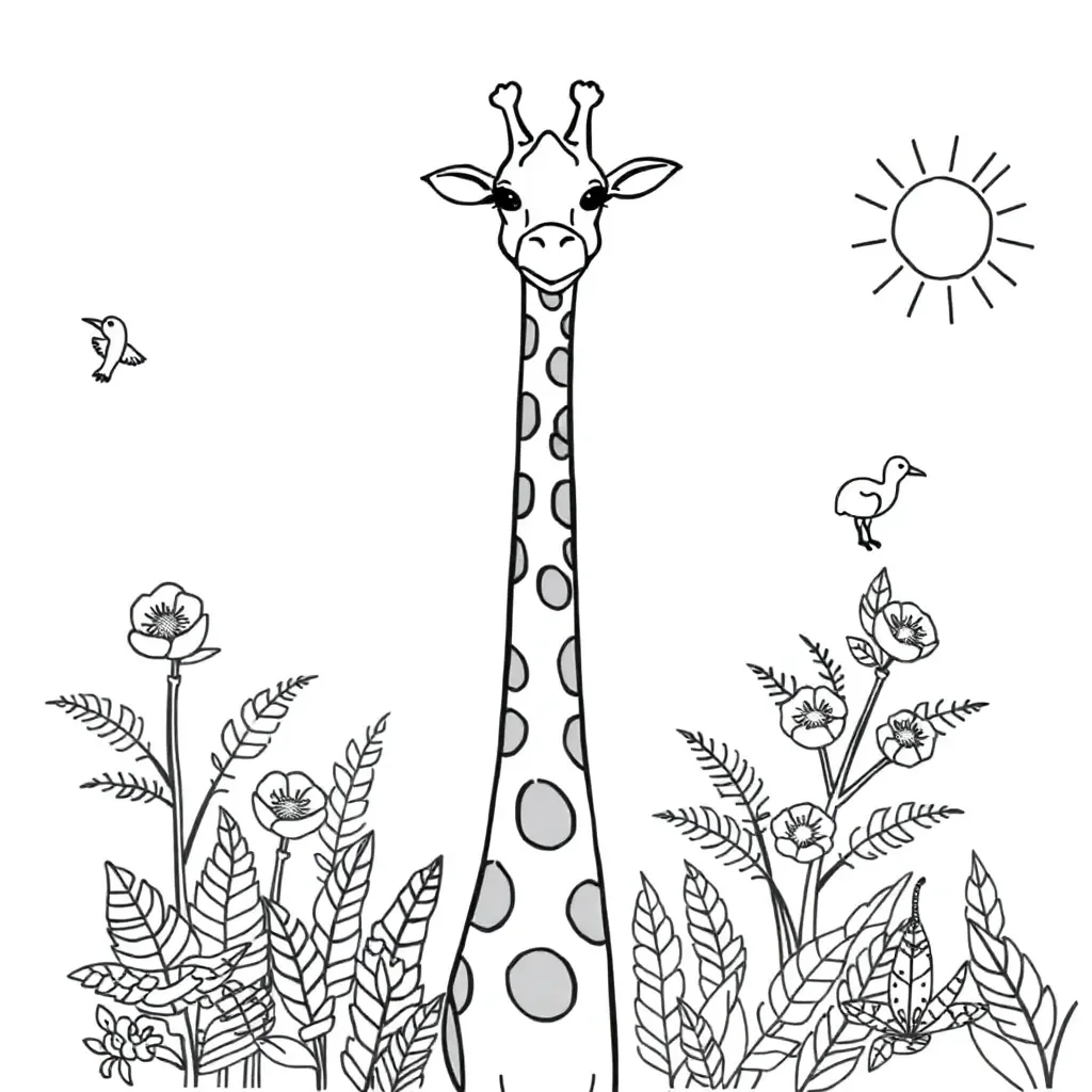 Friendly giraffe illustration