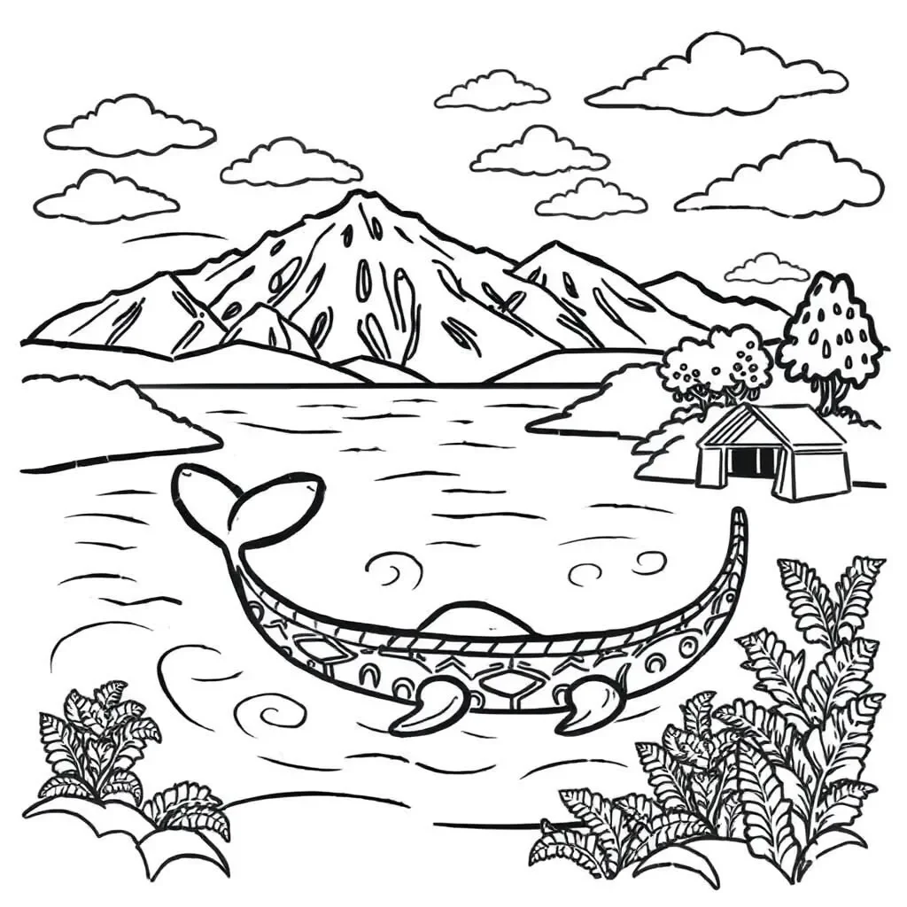 Te Aute landscape illustration