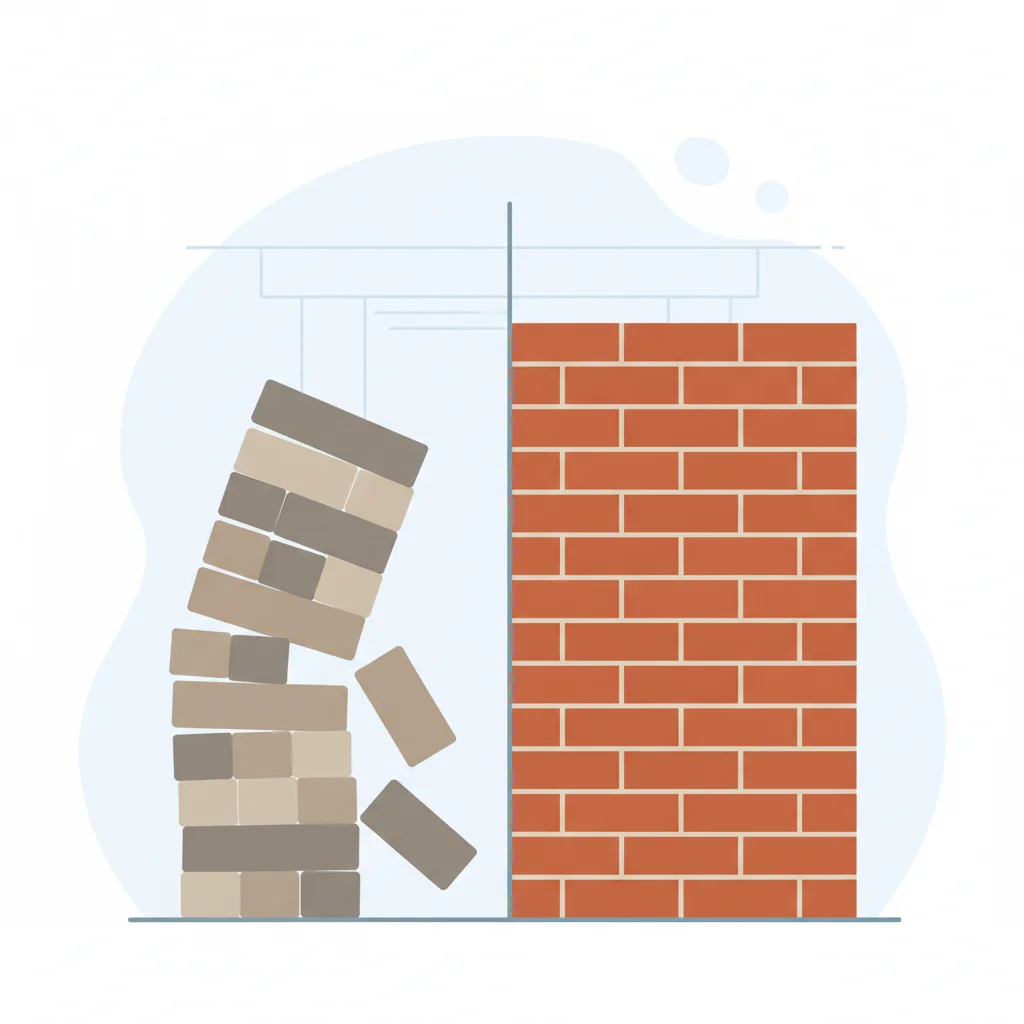 Why Don't We Stack Bricks Like Building Blocks?