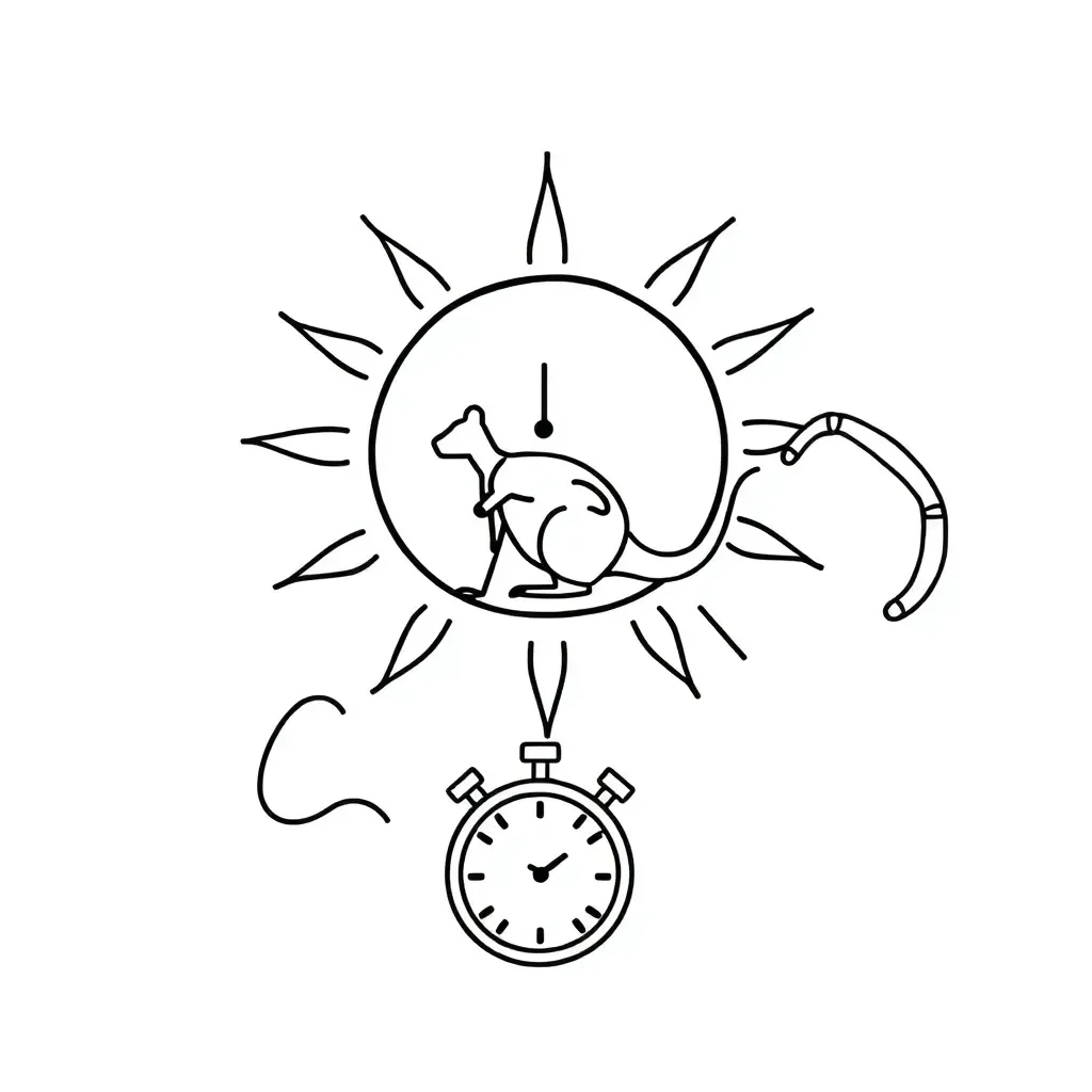 Clocks and time illustration