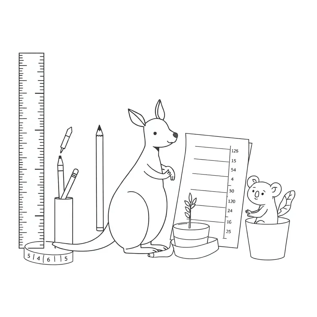 Student measuring with a ruler