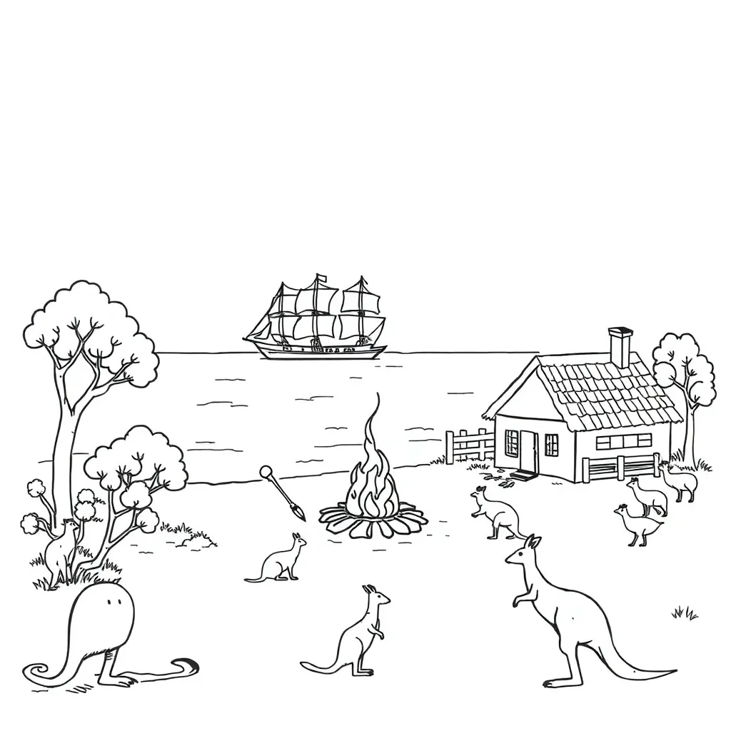 Australian colonisation illustration