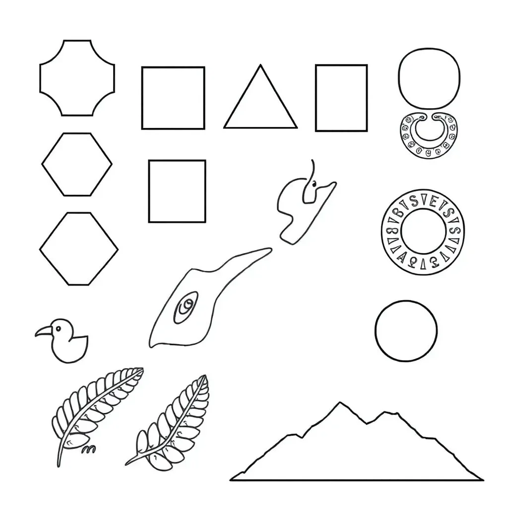 Colourful geometric shapes illustration