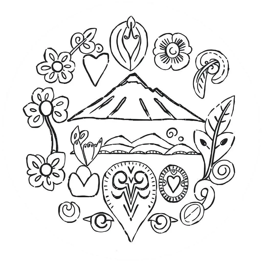 Natural sculpture illustration