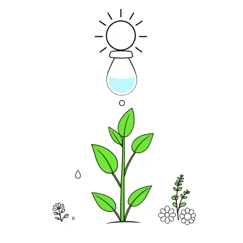Plant photosynthesis illustration