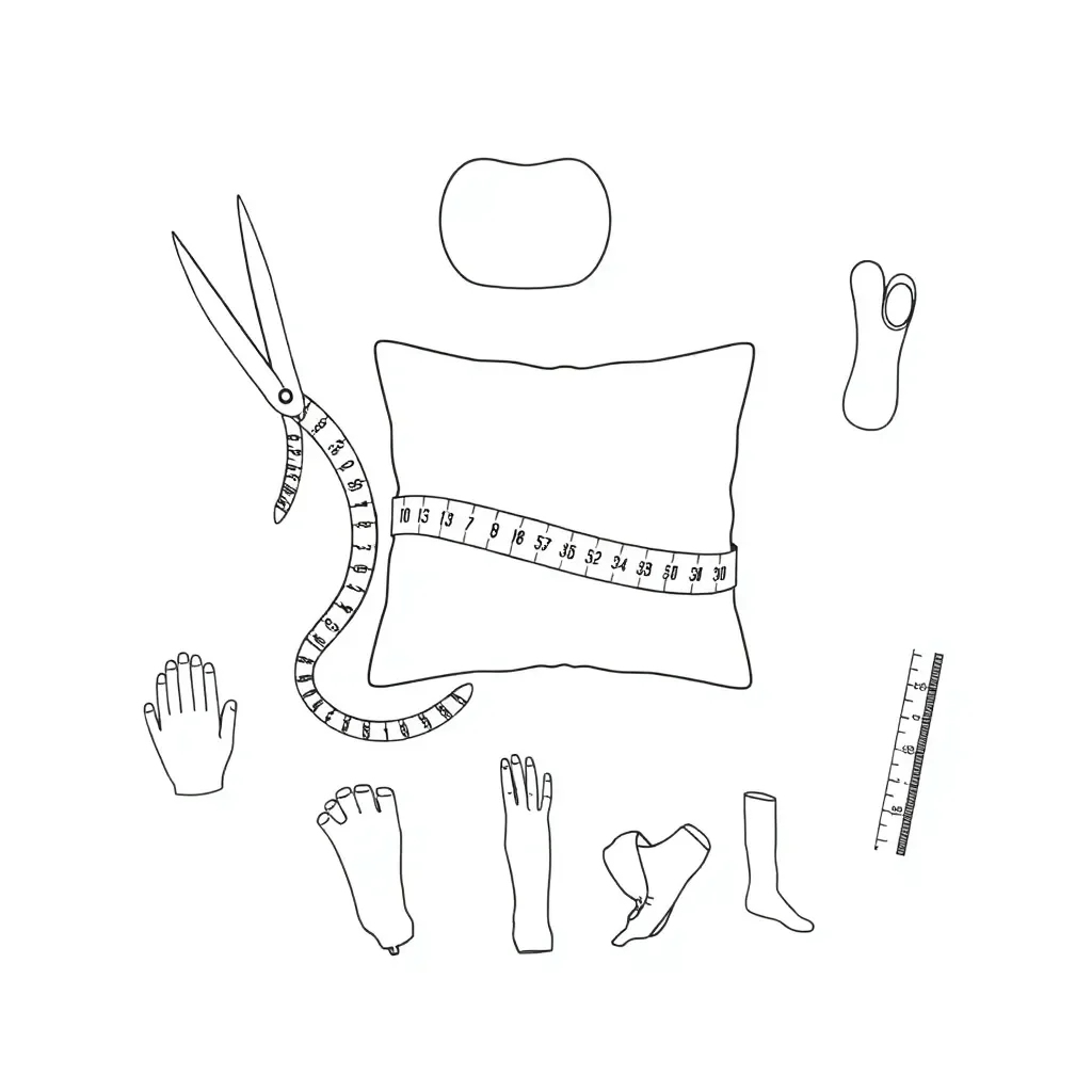 Tailor's measuring tape illustration