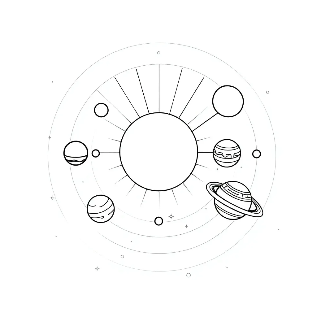 Solar system illustration