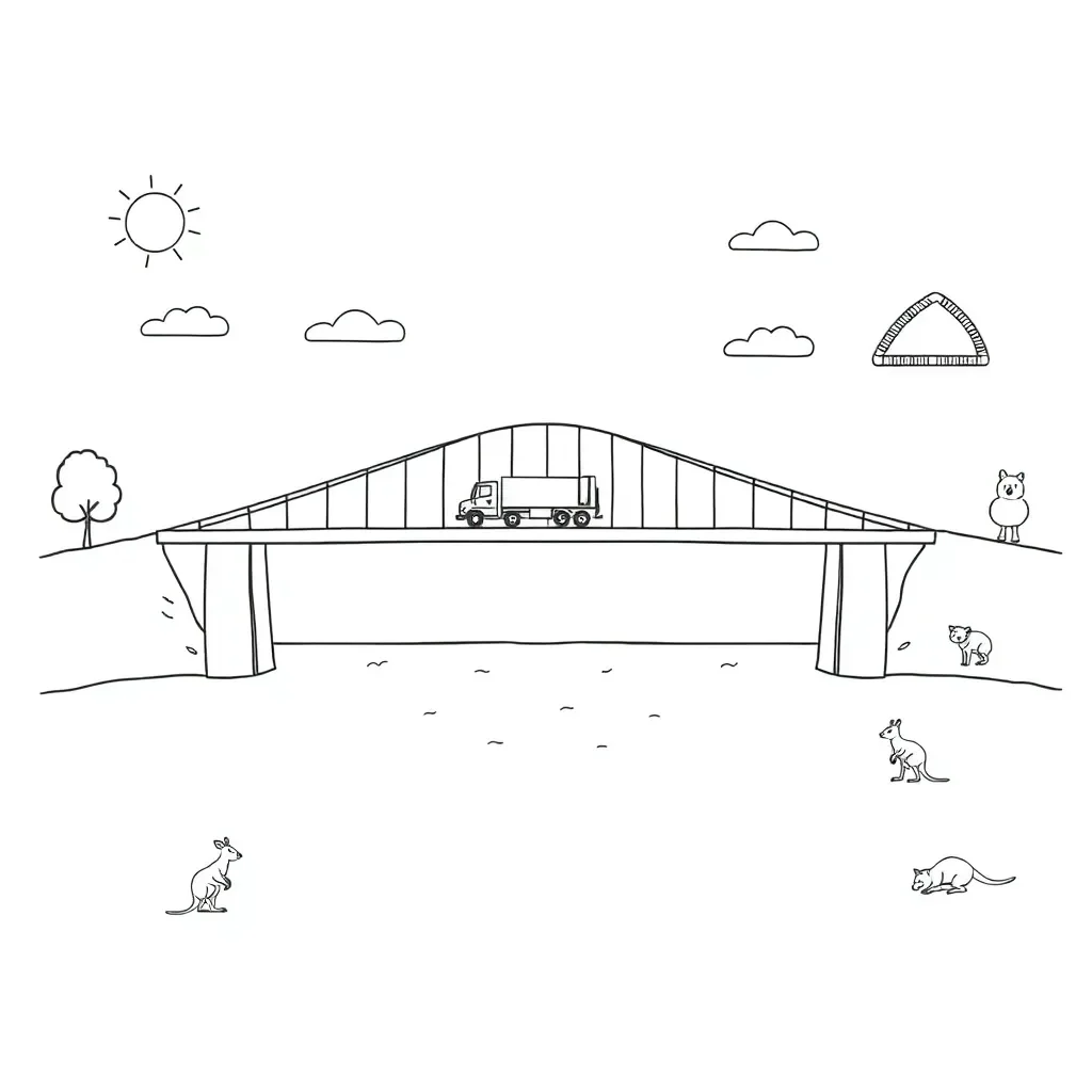Bridge engineering illustration