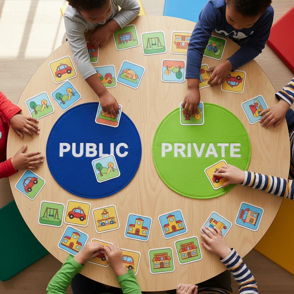 Sorting Game: Public or Private?