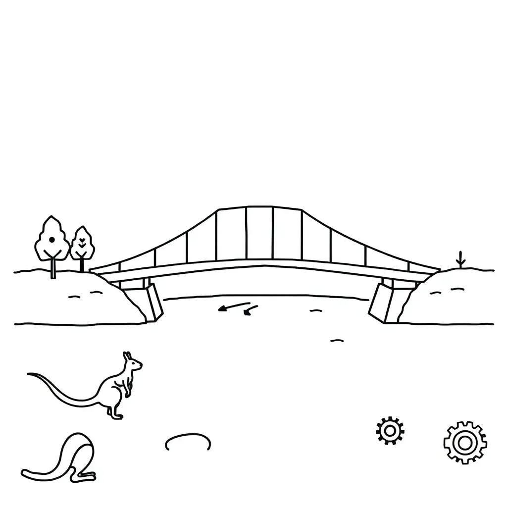 Bridge engineering illustration