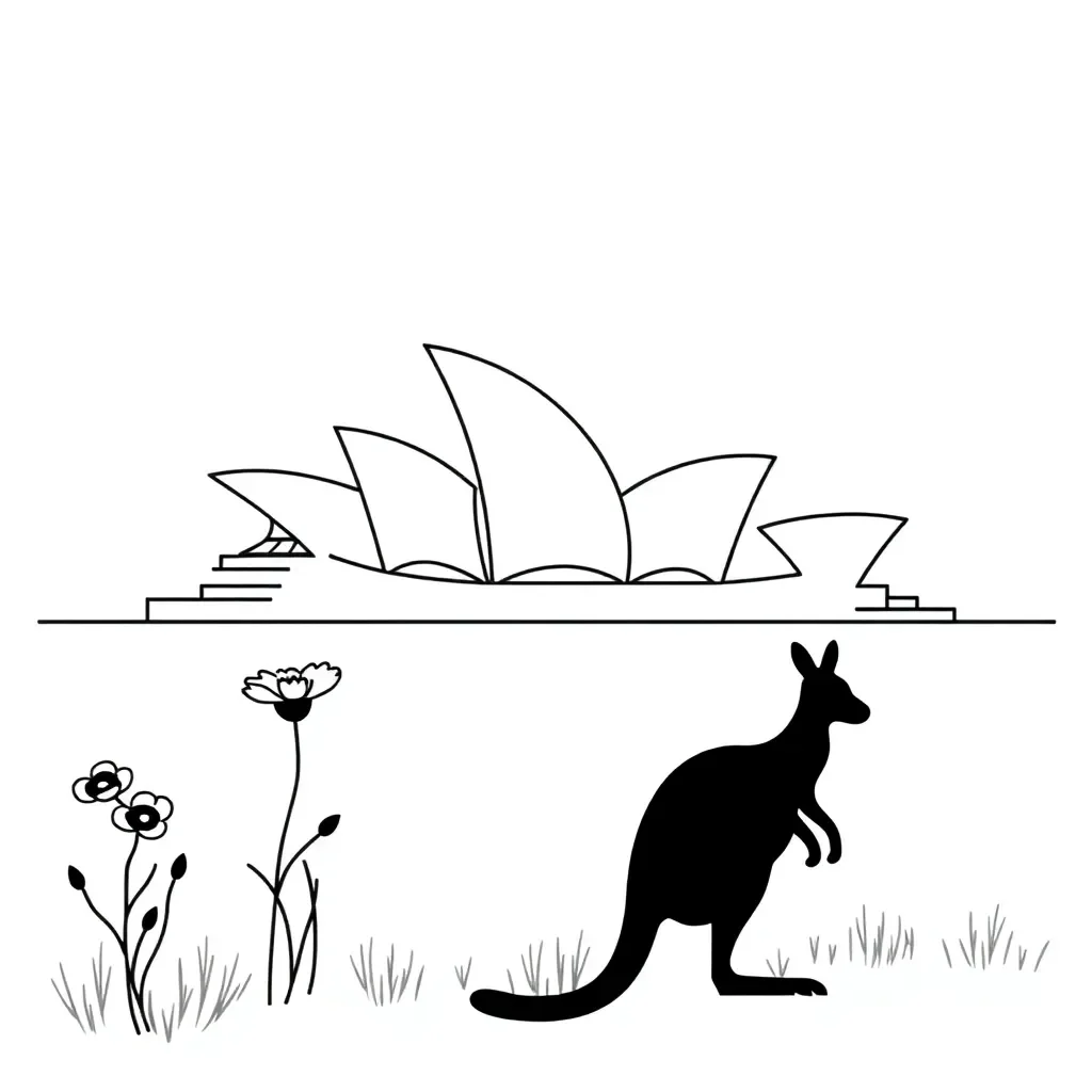 ANZAC Day poppy and soldier silhouette illustration