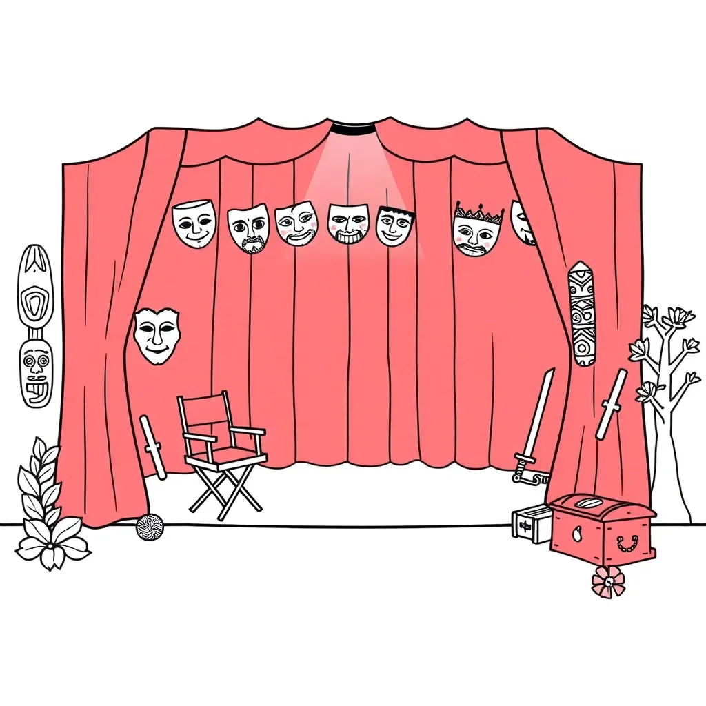 Drama role play illustration