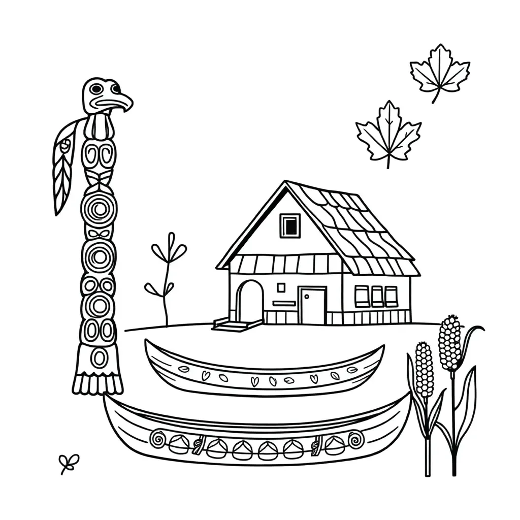 Haudenosaunee longhouse illustration