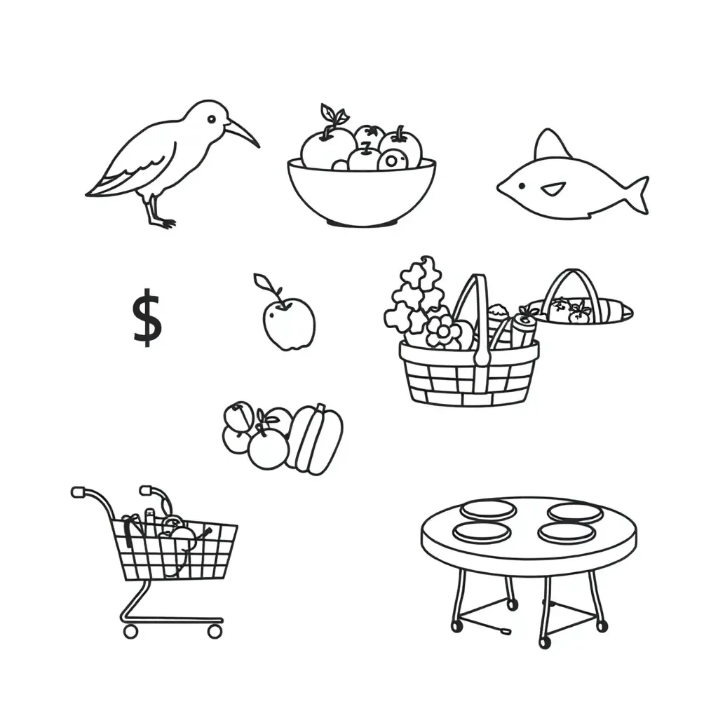 Healthy meal planning illustration