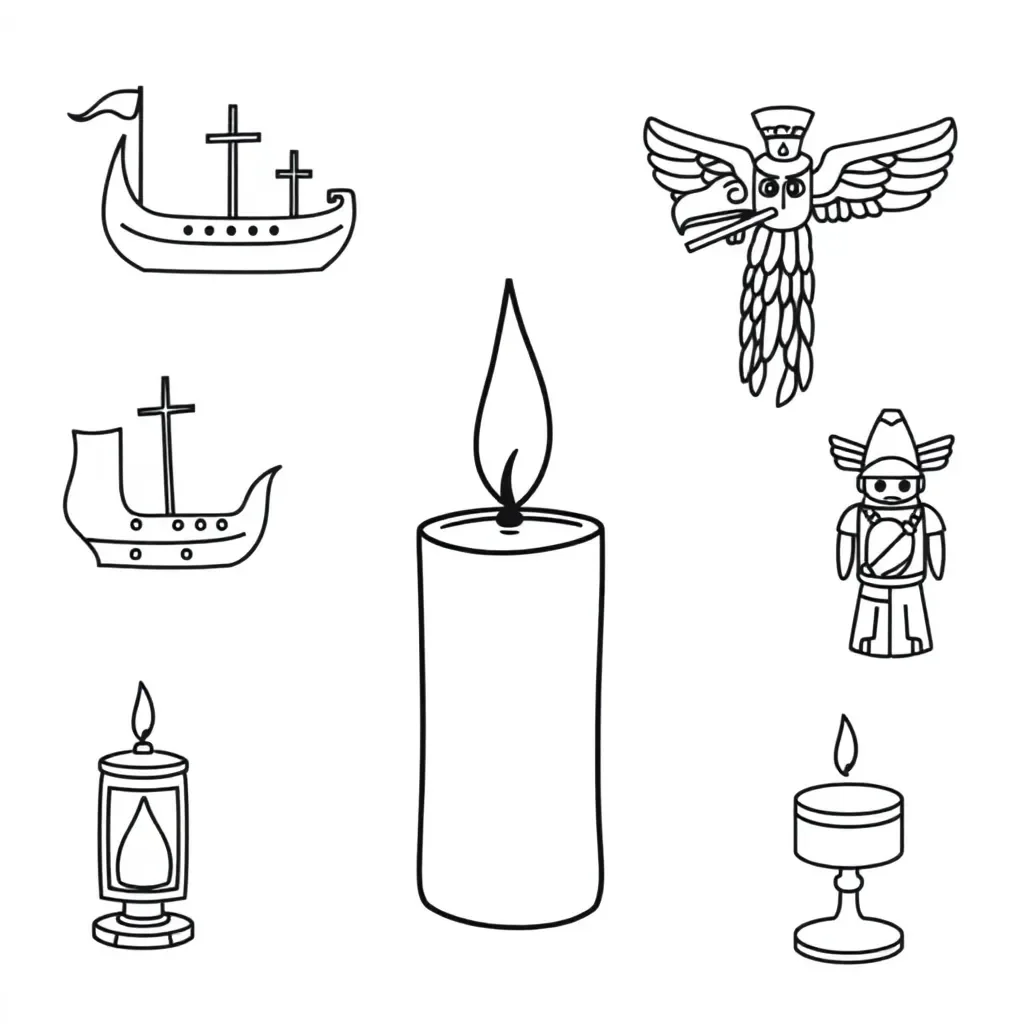 A glowing candle illustration
