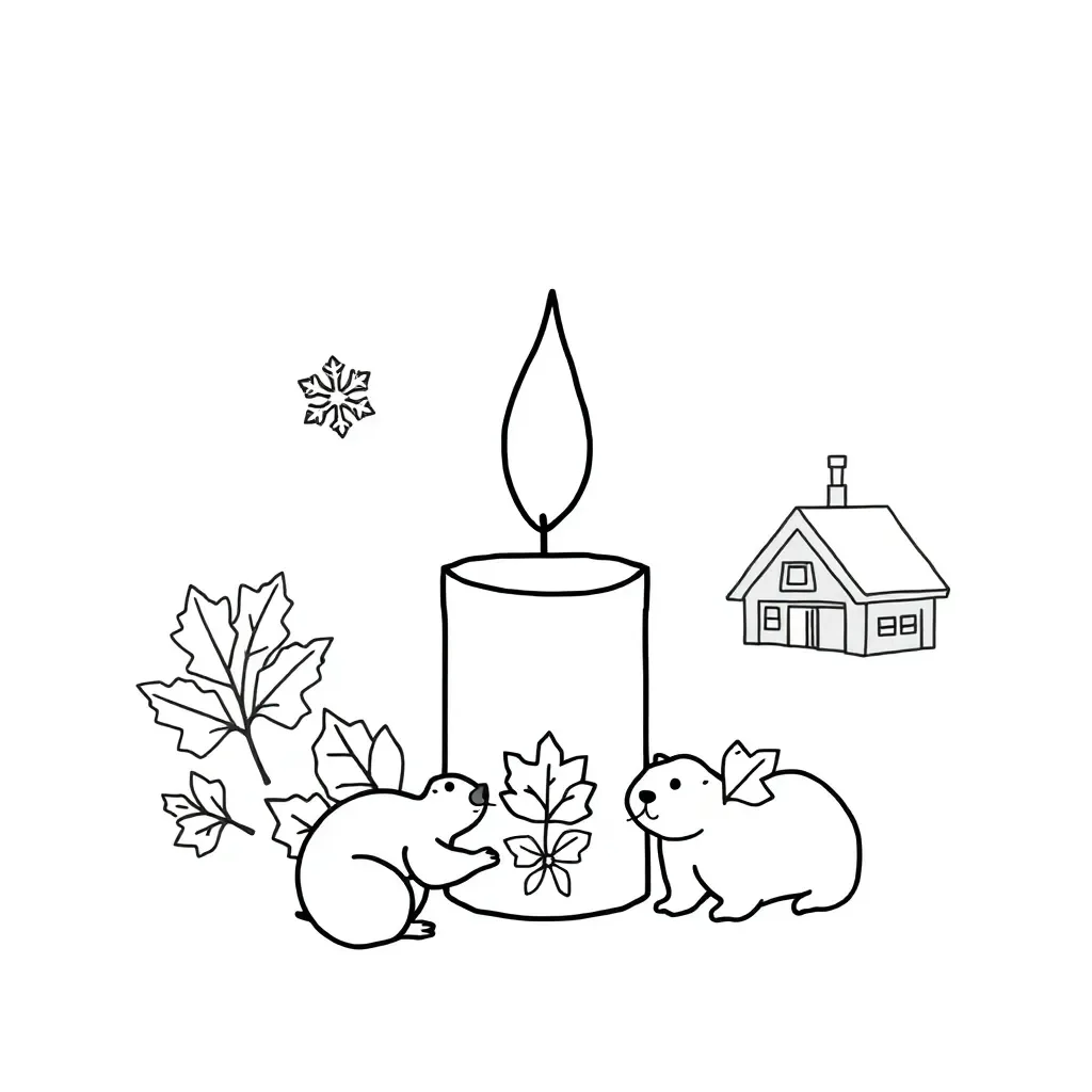 A glowing candle illustration