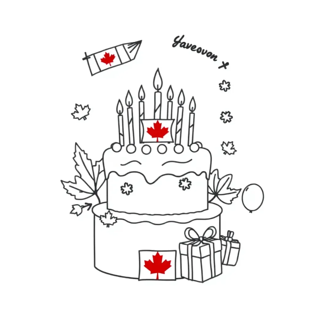 Birthday candles on a cake illustration
