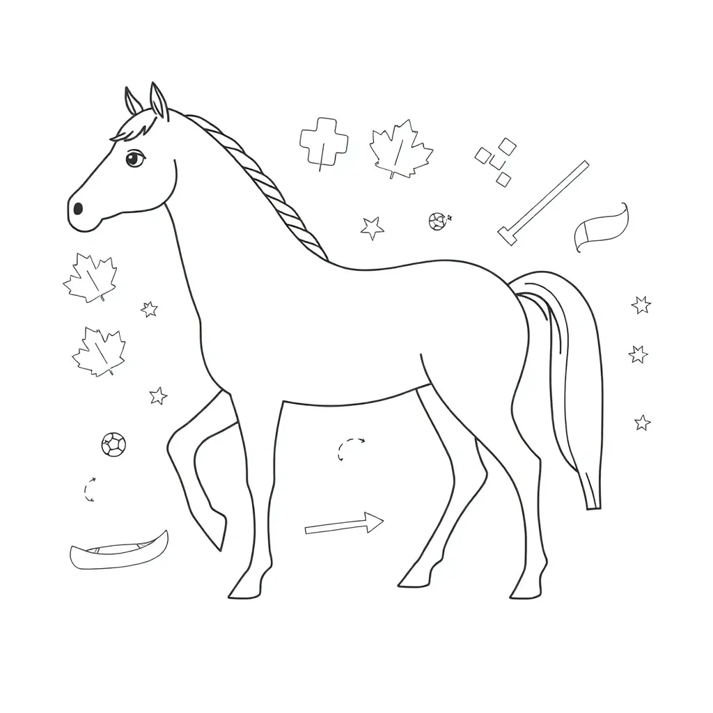 Horse silhouette illustration