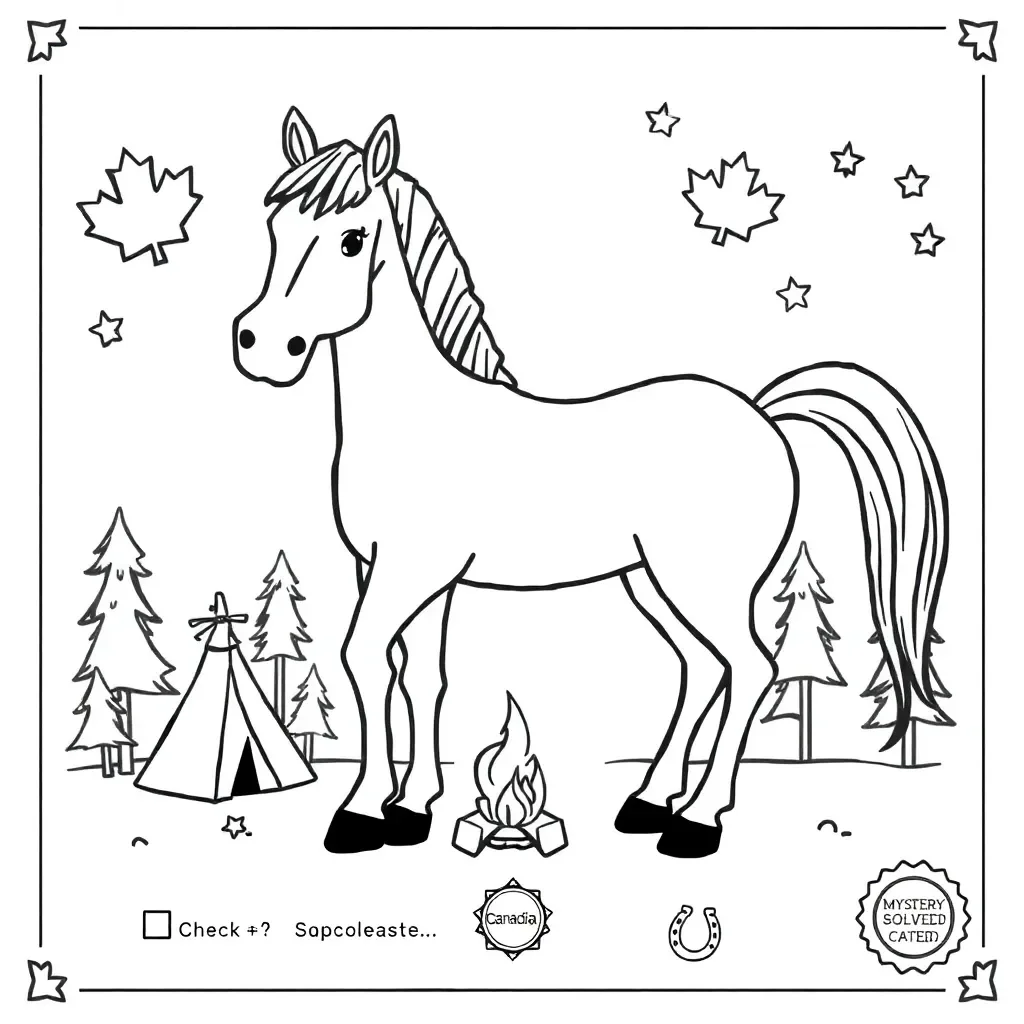 Friendly cartoon horse illustration