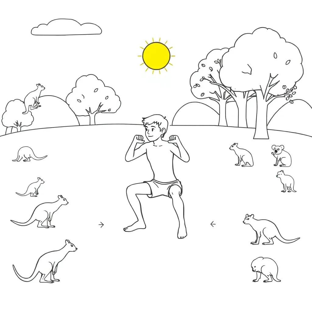 Squat exercise illustration