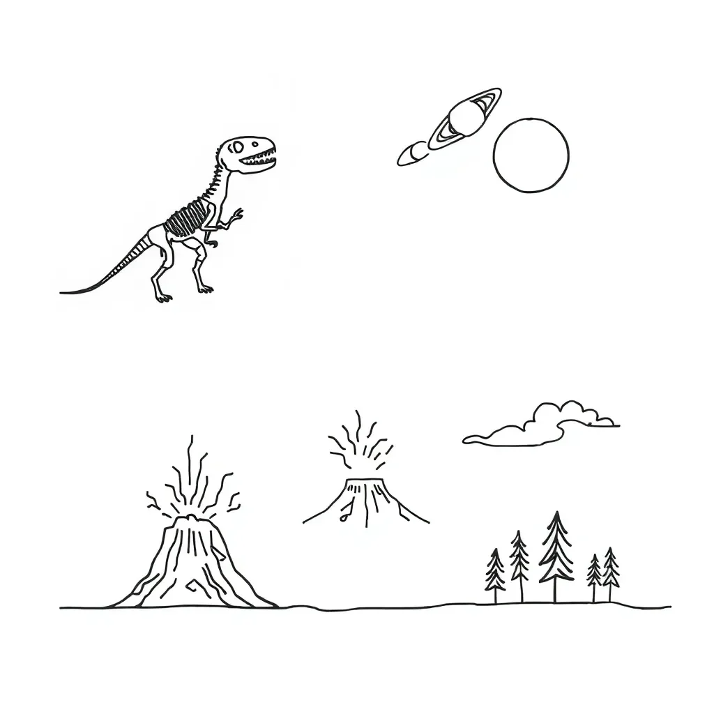 Dinosaur extinction illustration