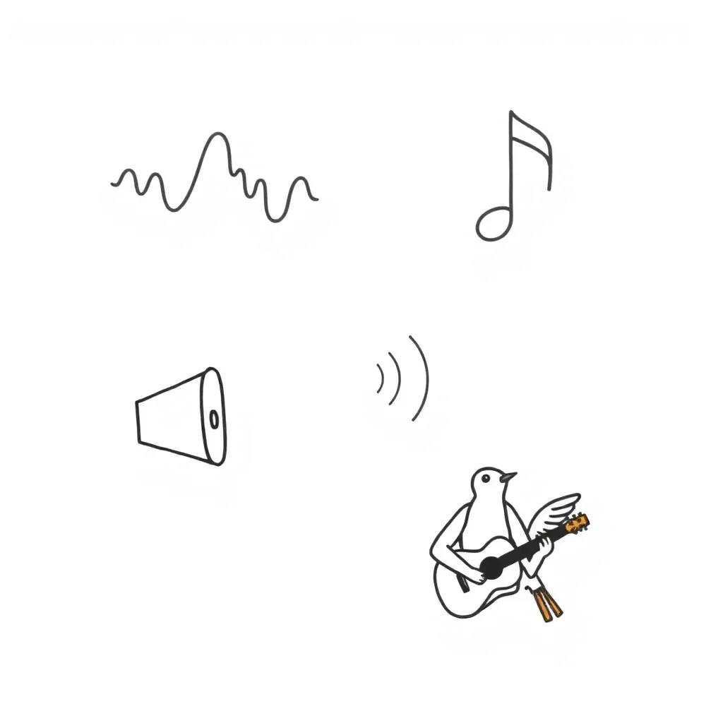Sound waves illustration