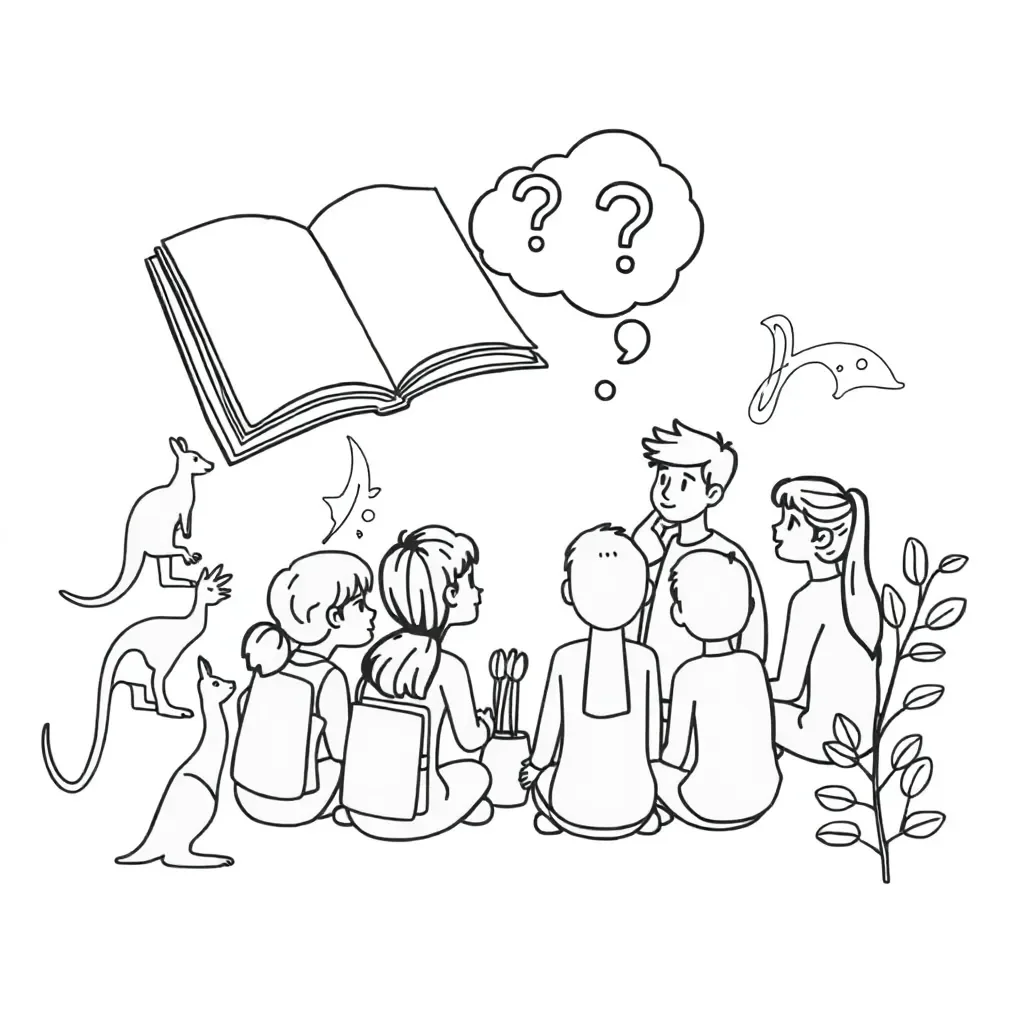 Students in a Socratic seminar discussion circle