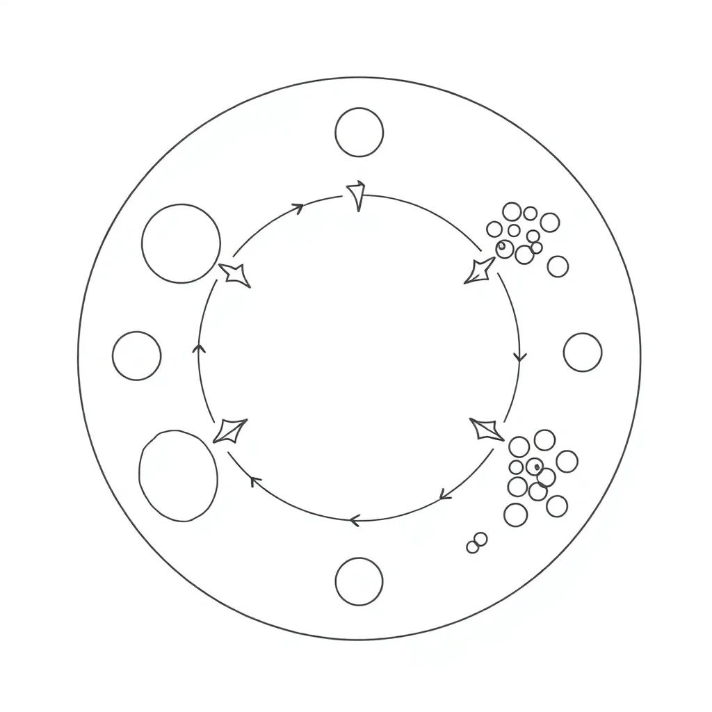 Cell cycle diagram illustration