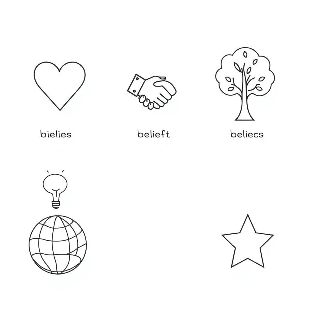 Values and Beliefs Reflection illustration