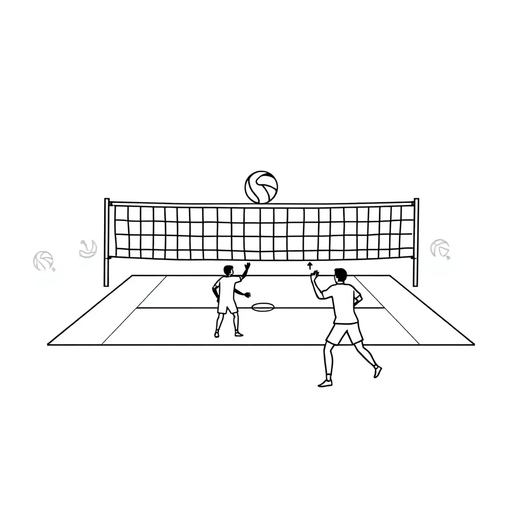 Volleyball force summation illustration