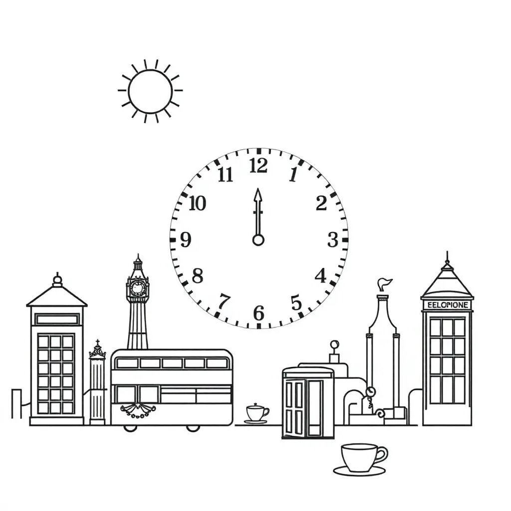 Clock showing 24-hour time
